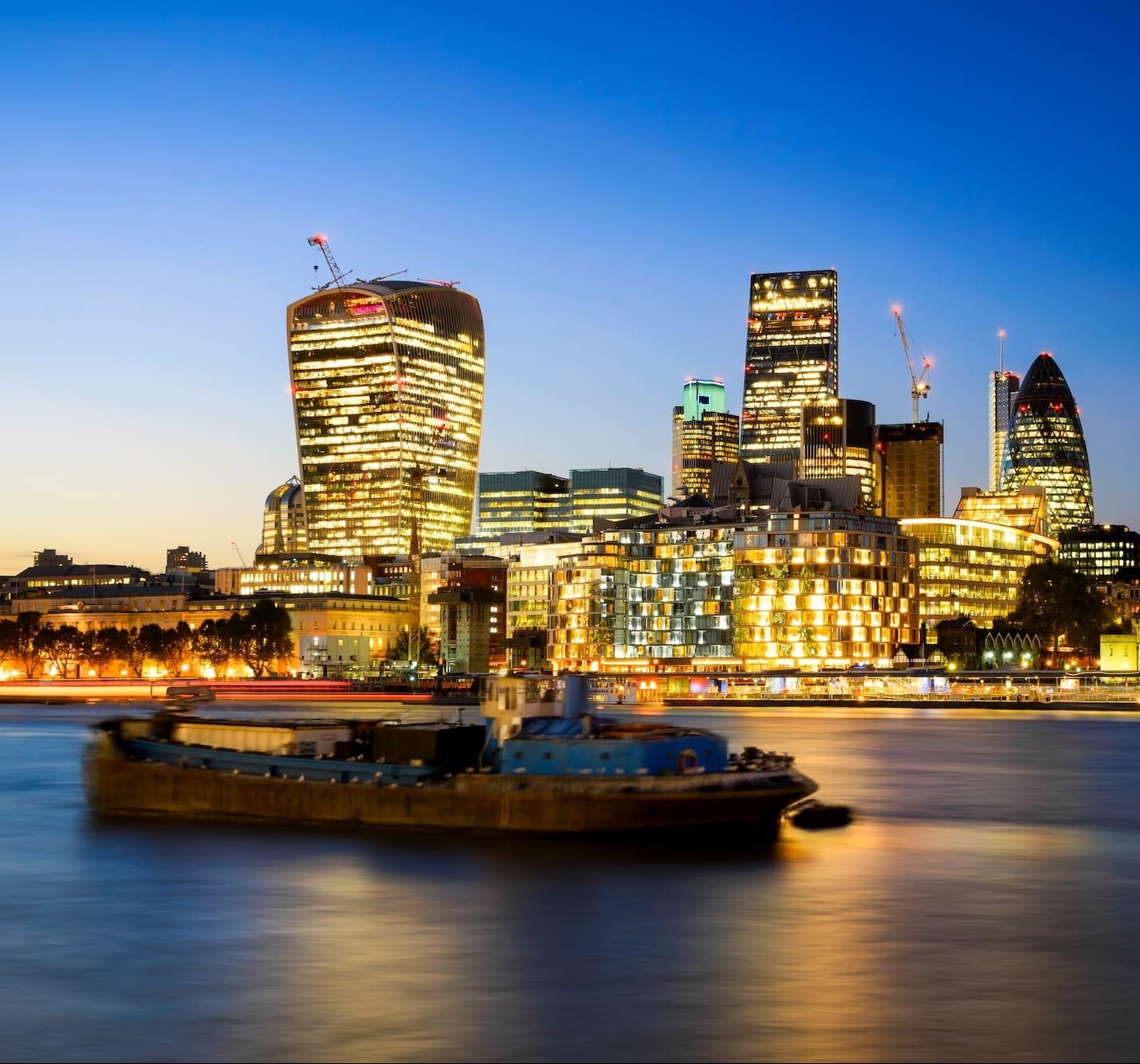 The bank district of central London, London, United Kingdom