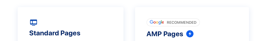 Type of landing page