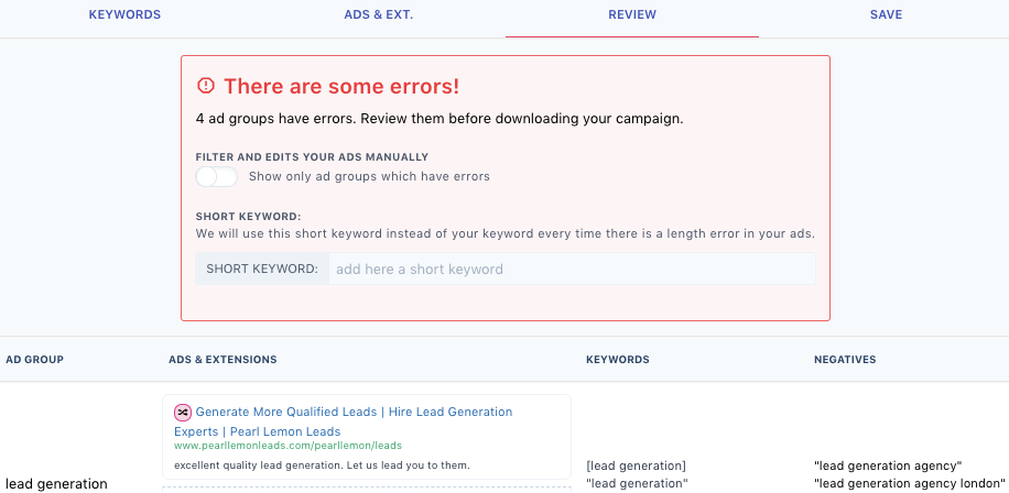Errors